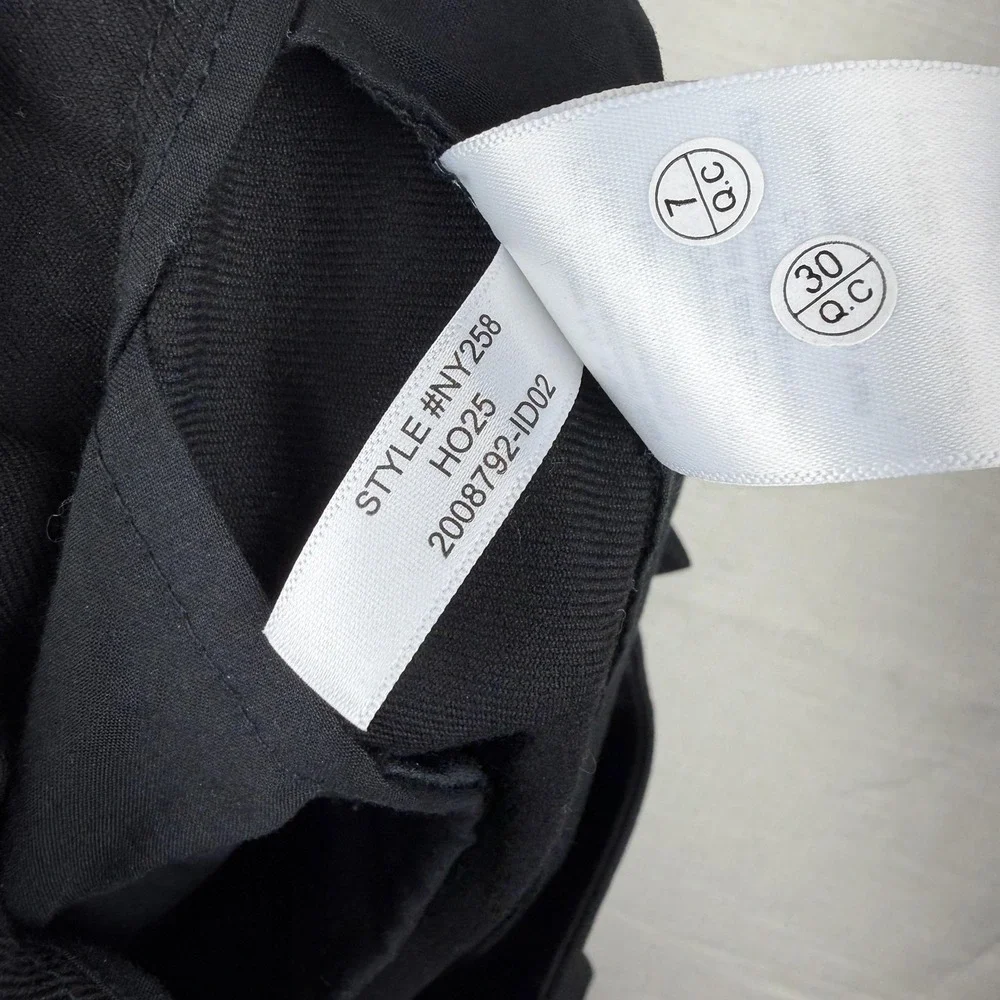 Madewell Dress Pants Womens 10 Black Slouchy Straight Twill Pull‎ On Work Office
